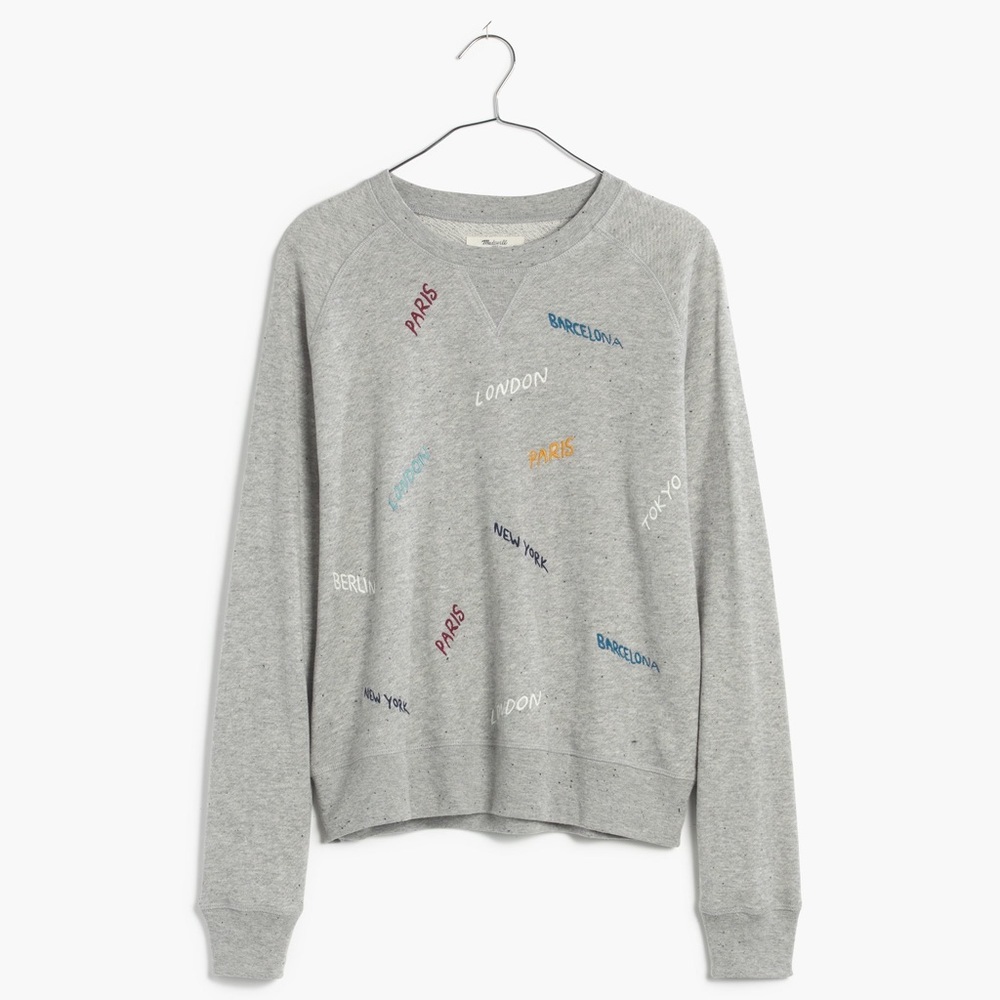 Madewell Embroidered Throwback Sweatshirt